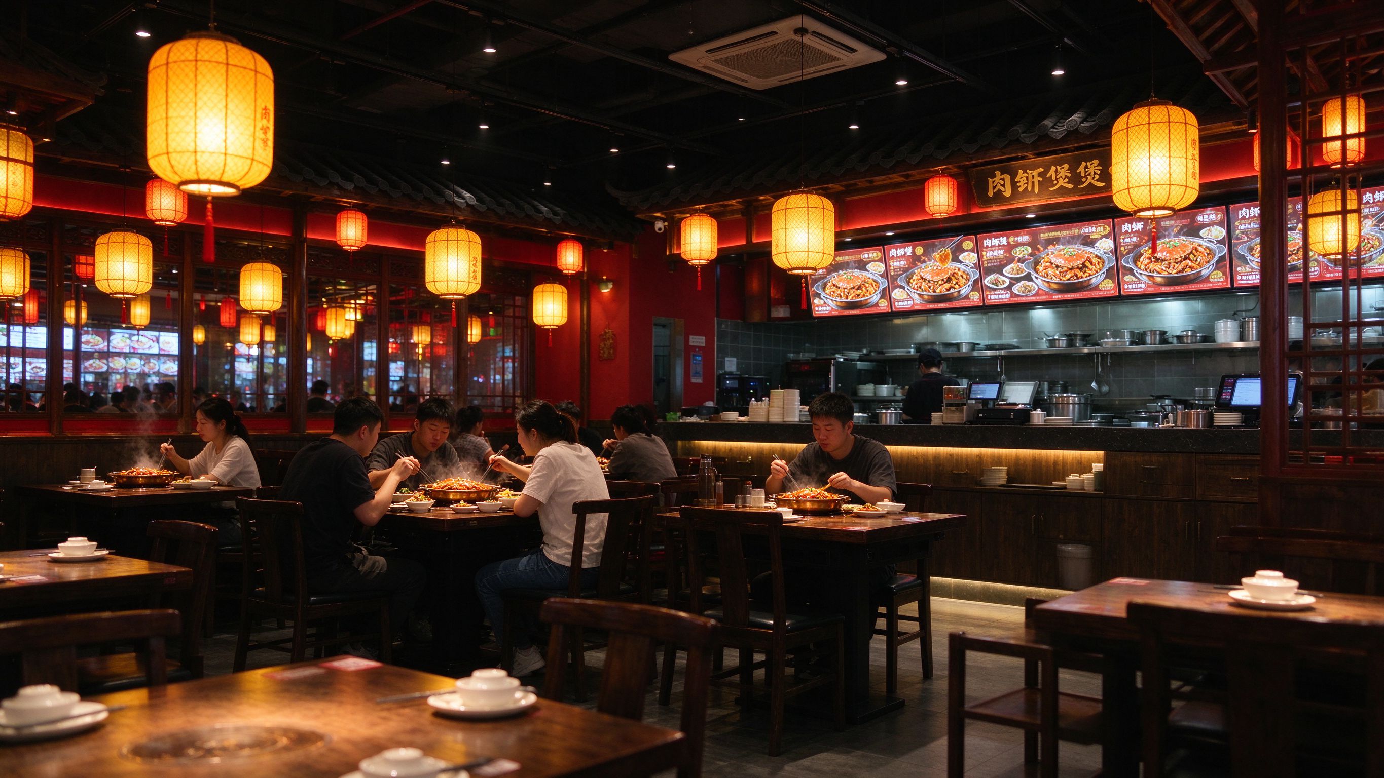 哥嫌胖肉蟹煲门店内景